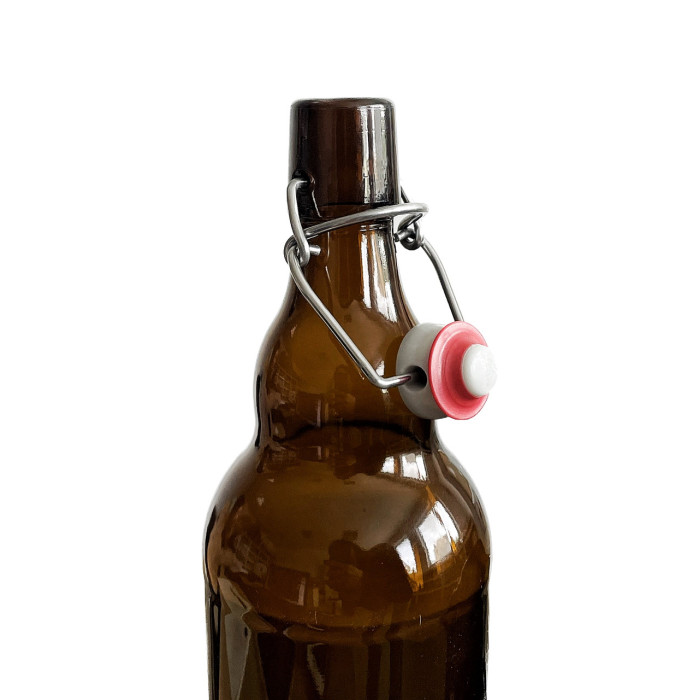 Пляшка пивна 1 л з бугельним замком, 4 шт