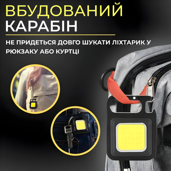 Ліхтарик акумуляторний LED міні (алюмінієвий)